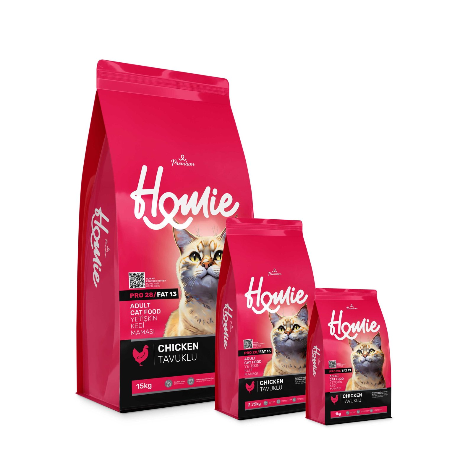 Chicken-based Adult Cat Food (28% Protein, Premium)